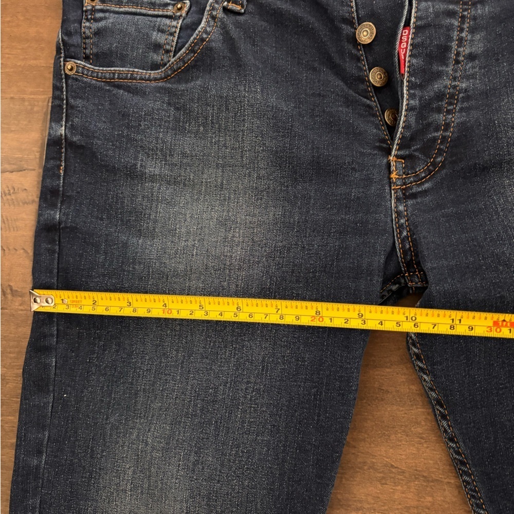DSQUARED2 Dark Blue Slim Men's Denim Slight Distressing Sz 34 - Picture 9 of 11